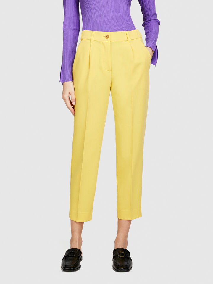 Solid color joggers - women's joggers - Yellow | Sisley image number 4
